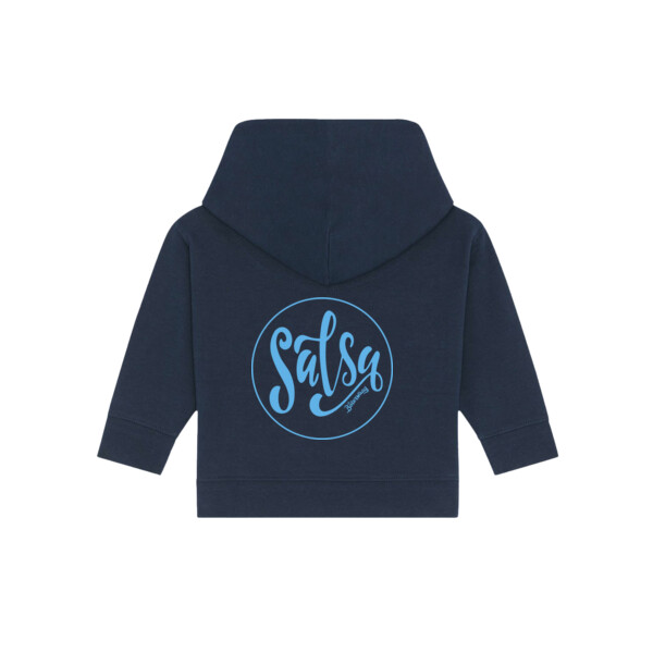 Salsa Baby Hoodie (organic) (BLAUW PRINT) Thumbnail