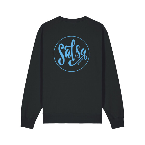 Salsa Sweater Unisex (organic) (BLAUW PRINT) Thumbnail